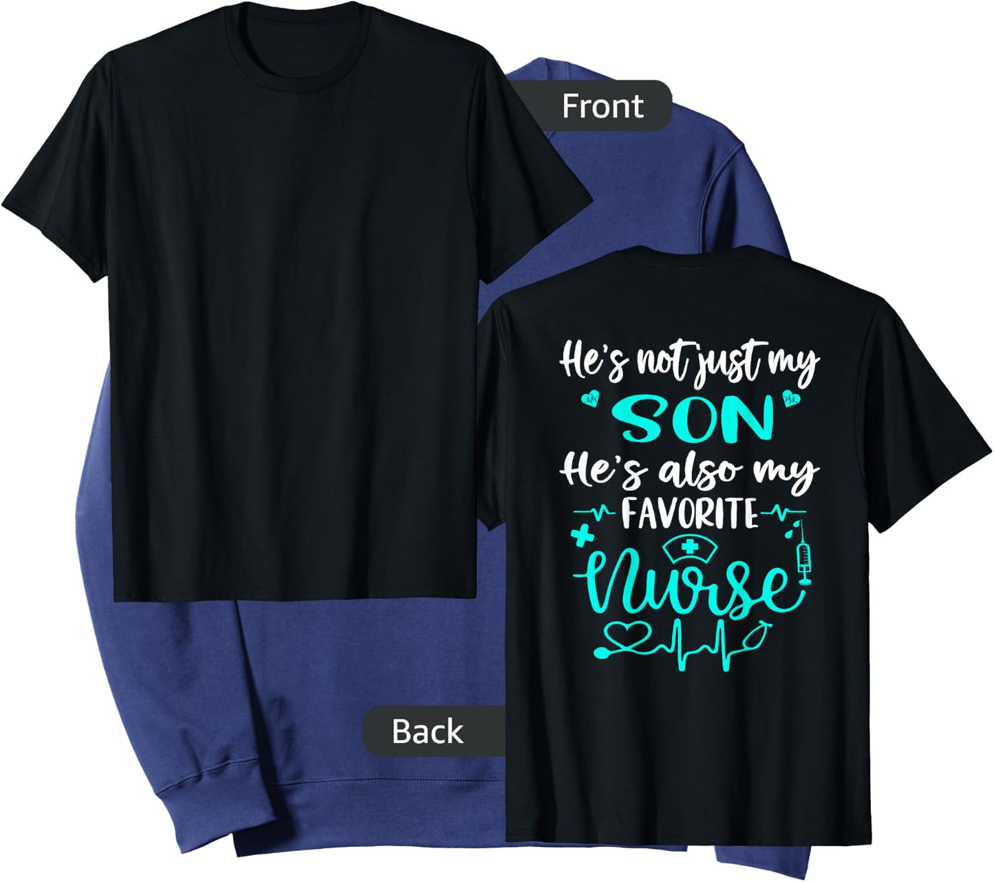 My Son Is A Nurse - Proud Nurse Mom Dad CNA LPN RN Parents Sweatshirt - Sweatshirt | Navy