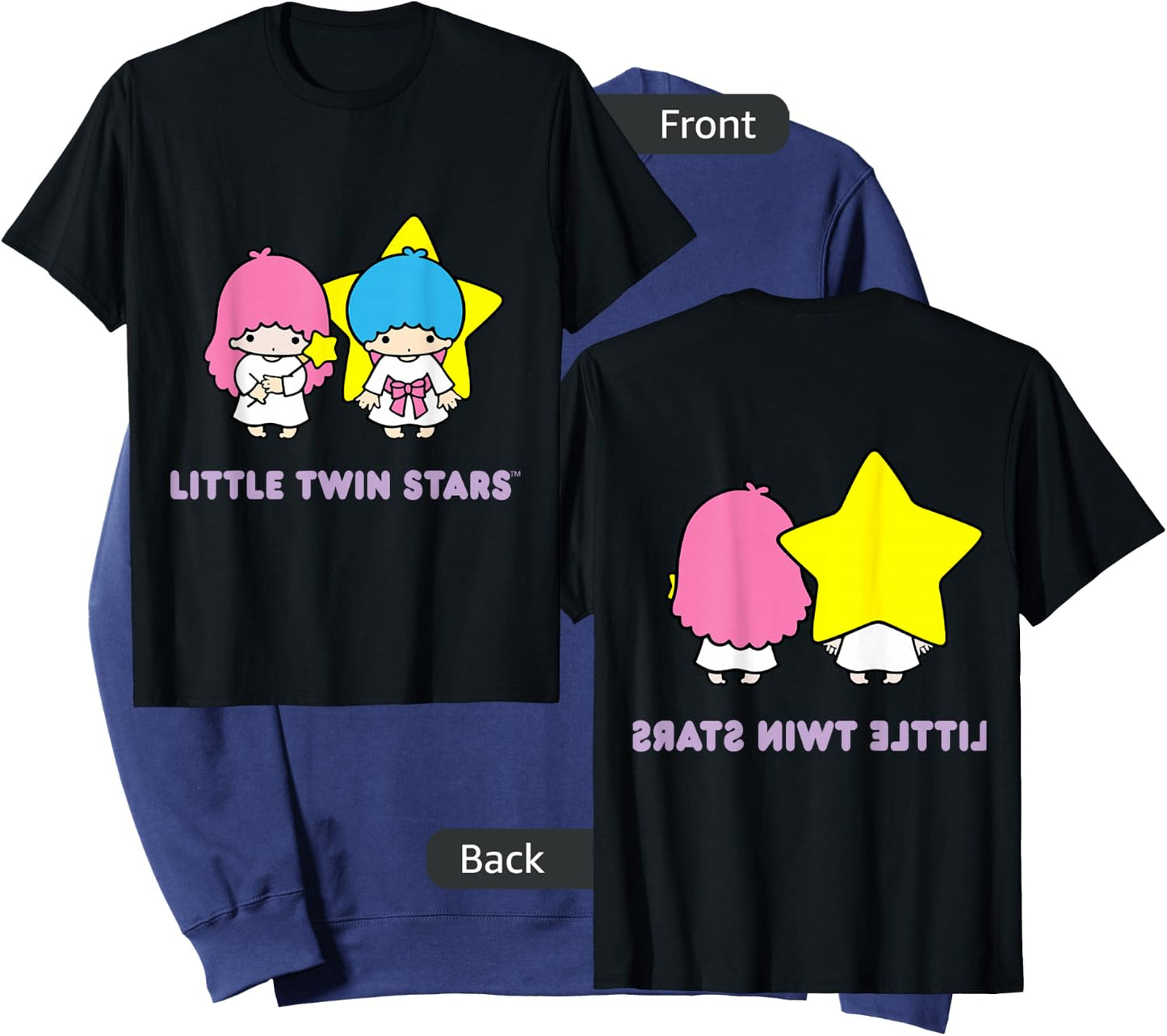 LittleTwinStars Character Front and Back Sweatshirt - Sweatshirt | Navy