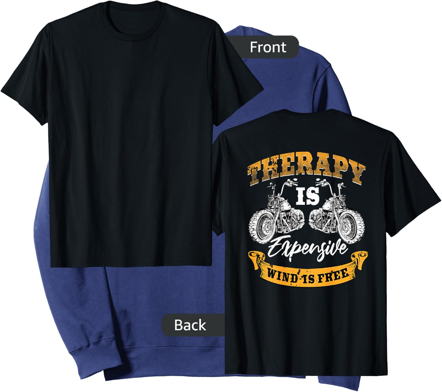 Biker Gear Motorcycle Gifts Image On Back Of Shirt Sweatshirt - Sweatshirt | Navy