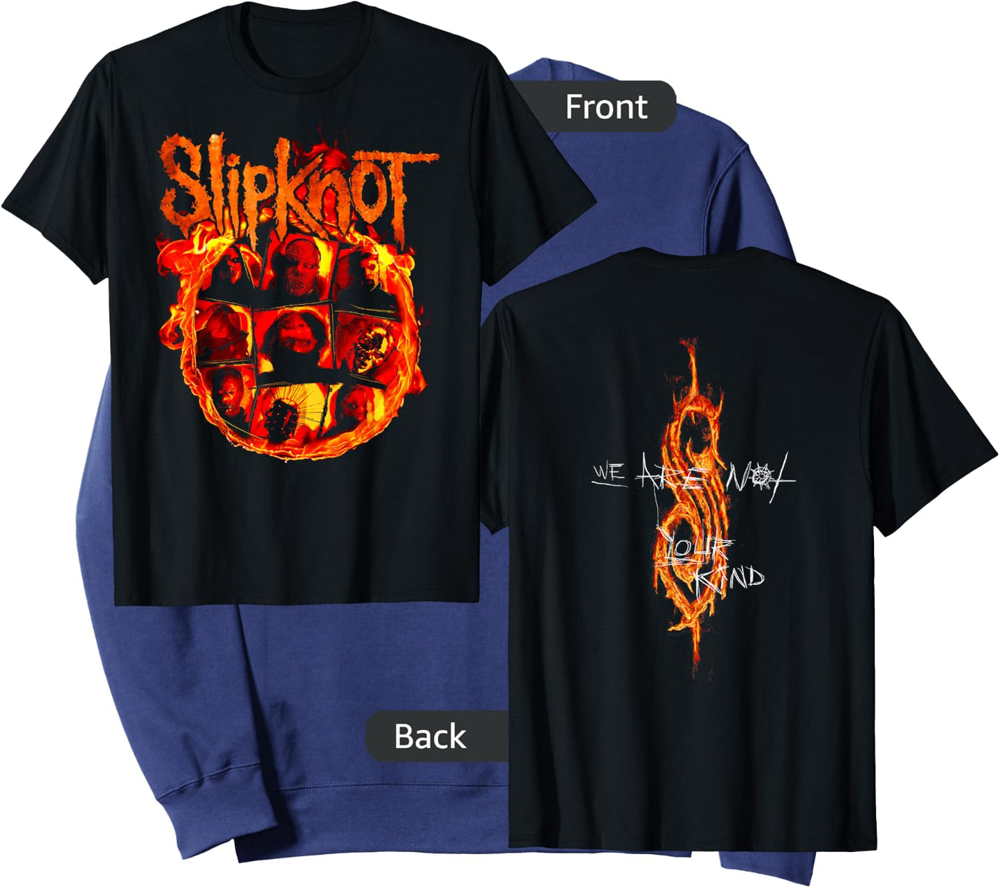 Slipknot Official We Are Not Your Kind Flames Sweatshirt - Sweatshirt | Navy