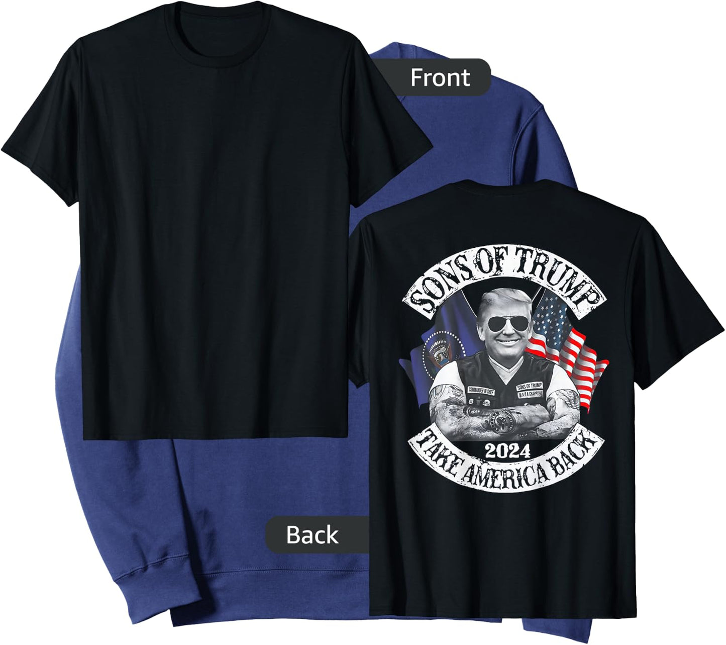 Sons Of Trump 2024 Take America Back (on back) Sweatshirt - Sweatshirt | Navy