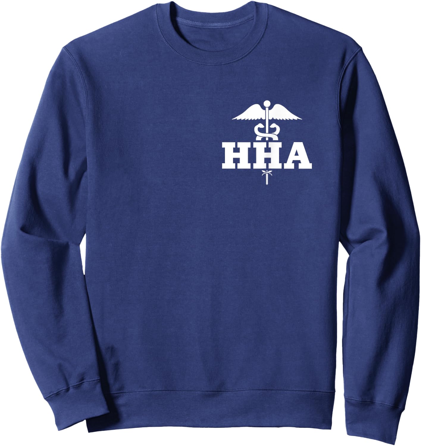 Home Health Aide HHA Gifts -Adults Black Short Sleeve Classic Fit Sweatshirt - Sweatshirt | Navy
