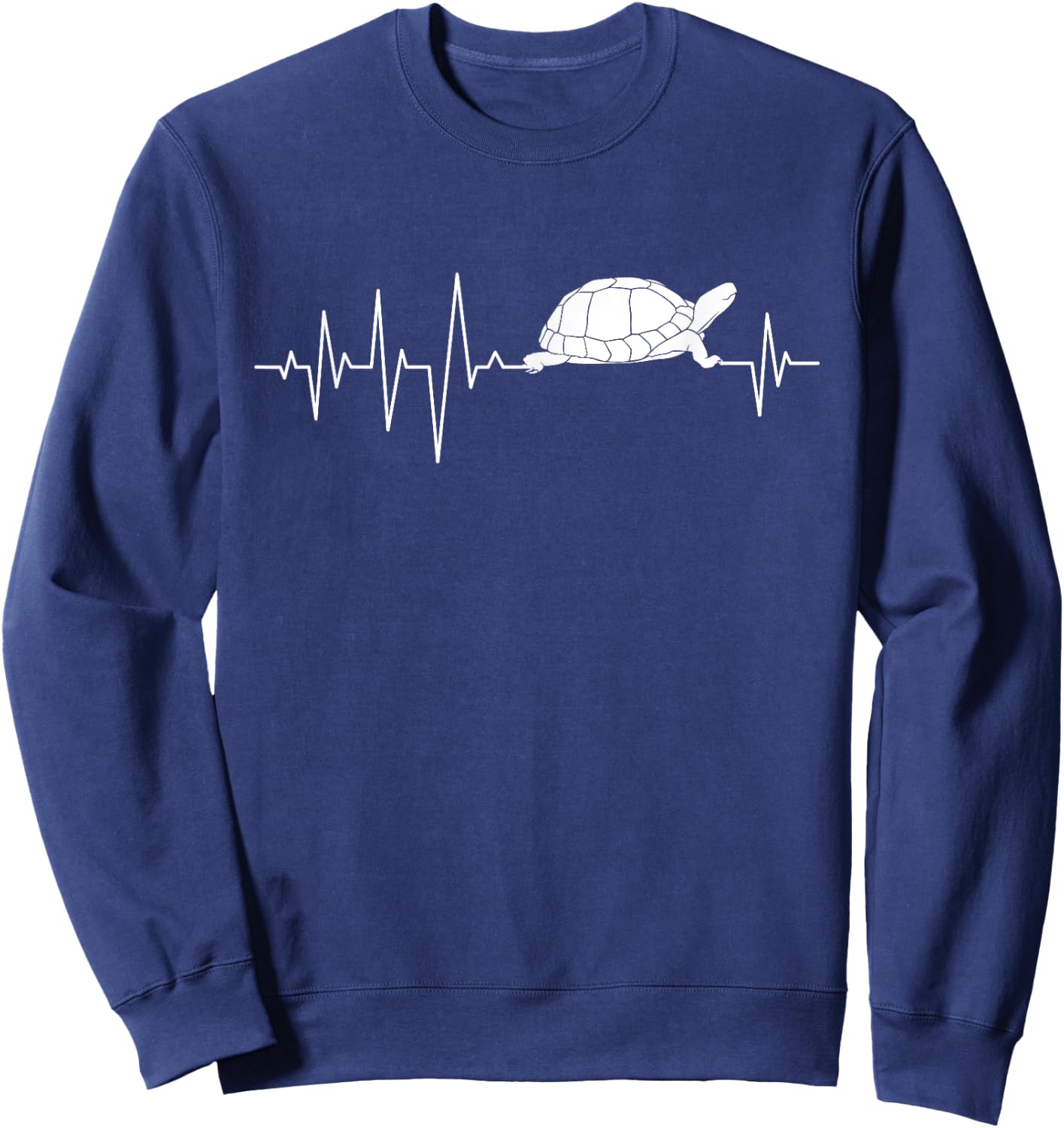 Heartbeat Turtle - Ocean Animal Cute Tortoise Sweatshirt - Sweatshirt | Navy