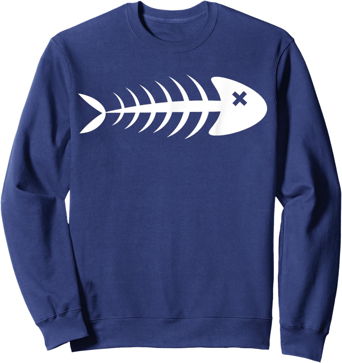 Dead Fish | Fish Bones | Fish Tops Sweatshirt - Sweatshirt | Navy