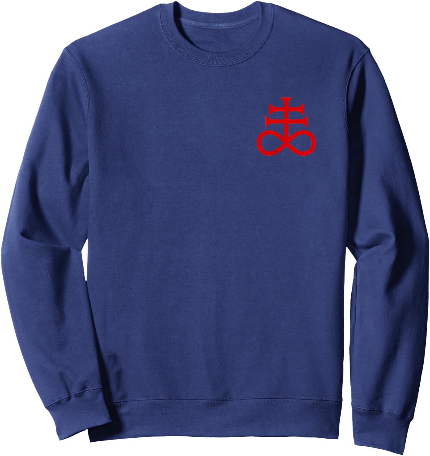 Leviathan Cross of Satan Devil Lucifer Antichrist discreet Sweatshirt - Sweatshirt | Navy