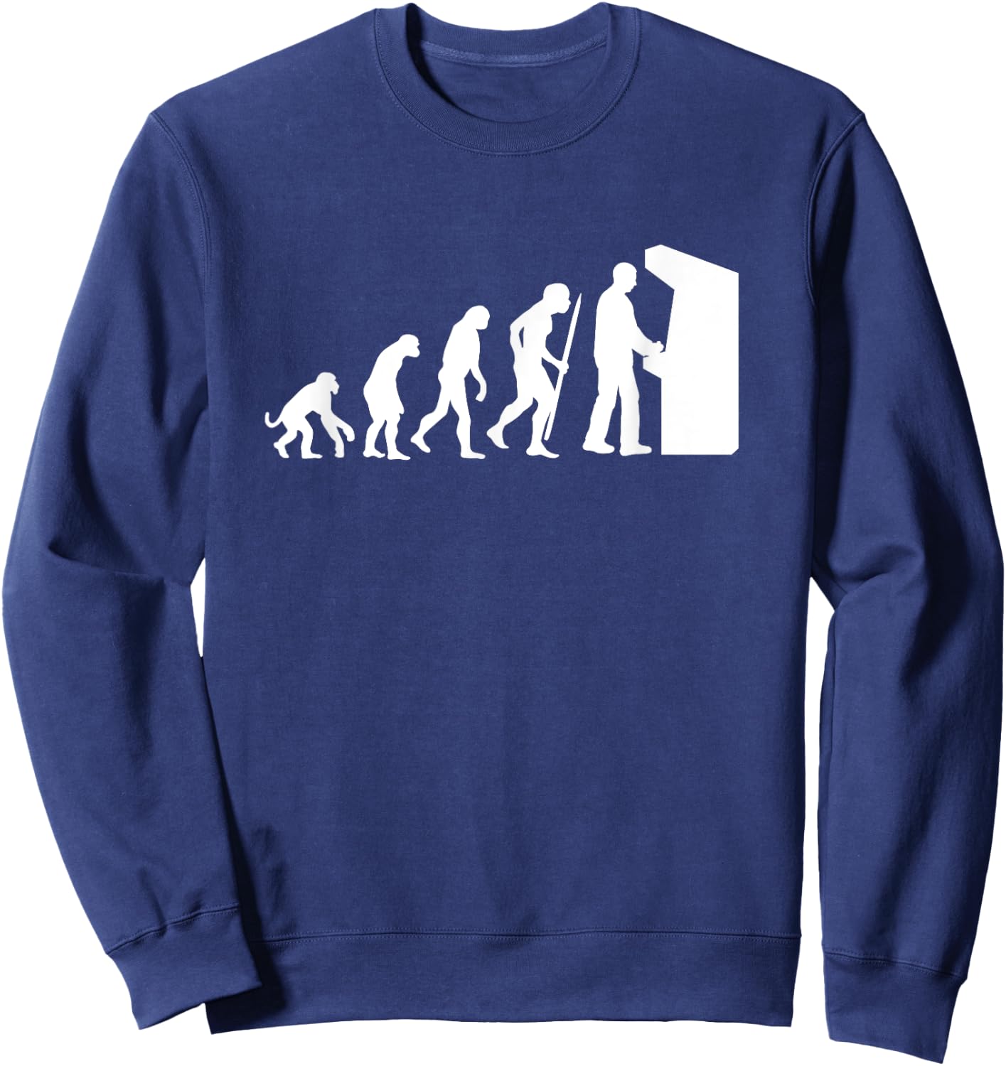 Funny Arcade Evolution arcade old school video game Sweatshirt - Sweatshirt | Navy
