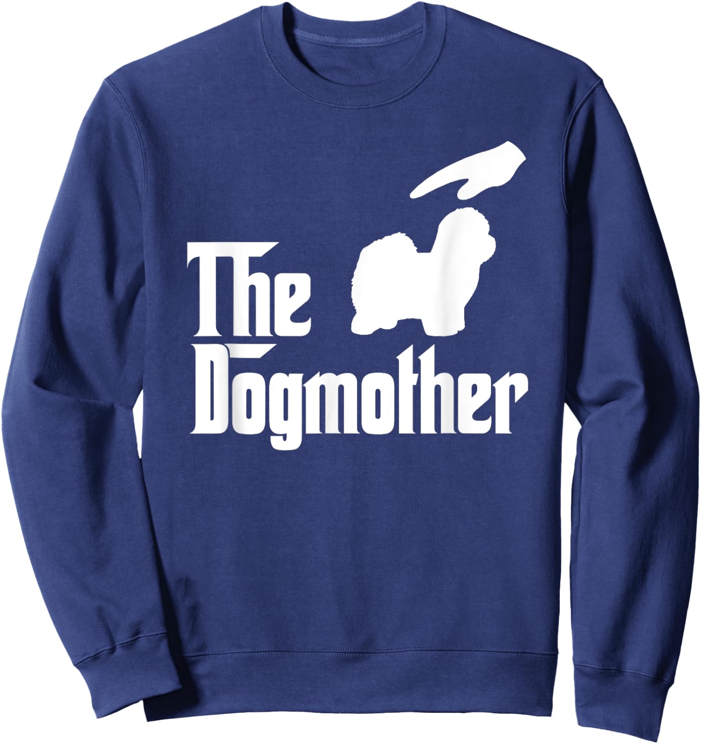 Coton de Tulear Dog Mom The DogMother Funny Dogs Lovers Sweatshirt - Sweatshirt | Navy