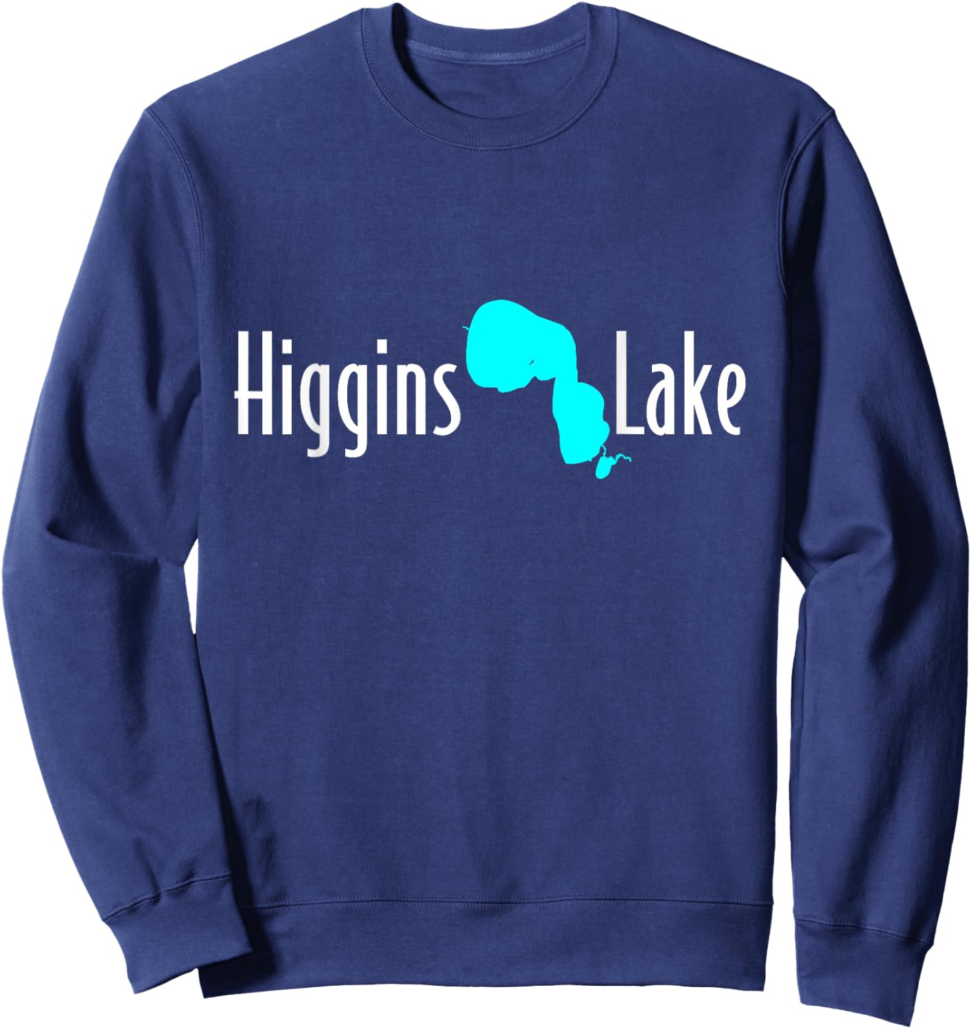 Minimalist Higgins Lake - Michigan Sweatshirt - Sweatshirt | Navy