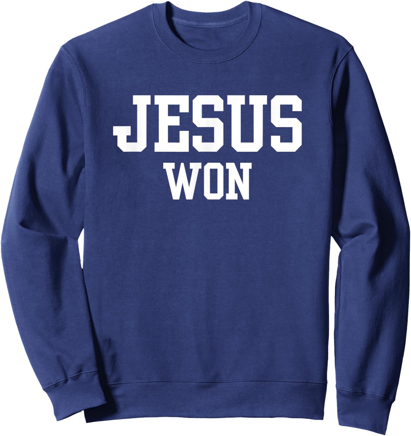 Christian, JESUS WON Sweatshirt - Sweatshirt | Navy