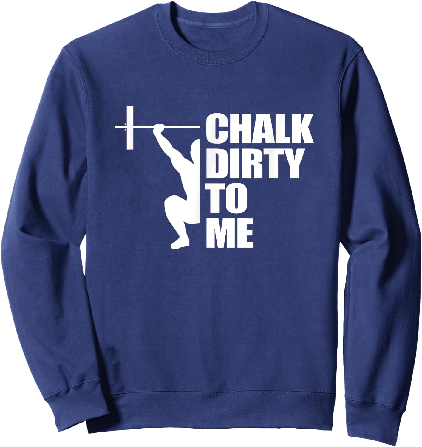 Weightlifing Barbell - Funny Workout Gym Weightlifter Sweatshirt - Sweatshirt | Navy