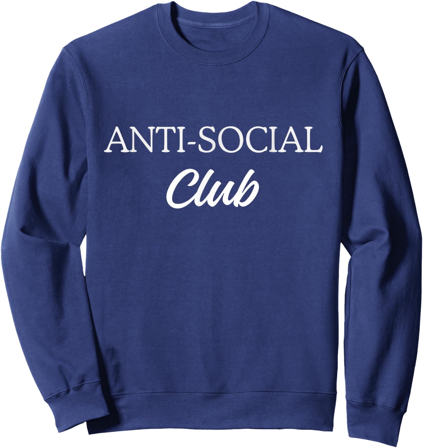 Anti-Social Club Statement Design Sweatshirt - Sweatshirt | Navy