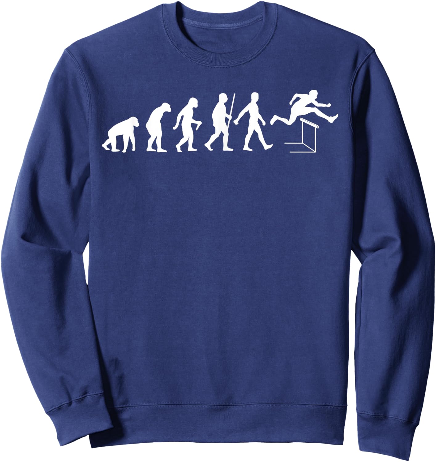 Funny Hurdles Runner Women Track & Field Athlete Sweatshirt - Sweatshirt | Navy