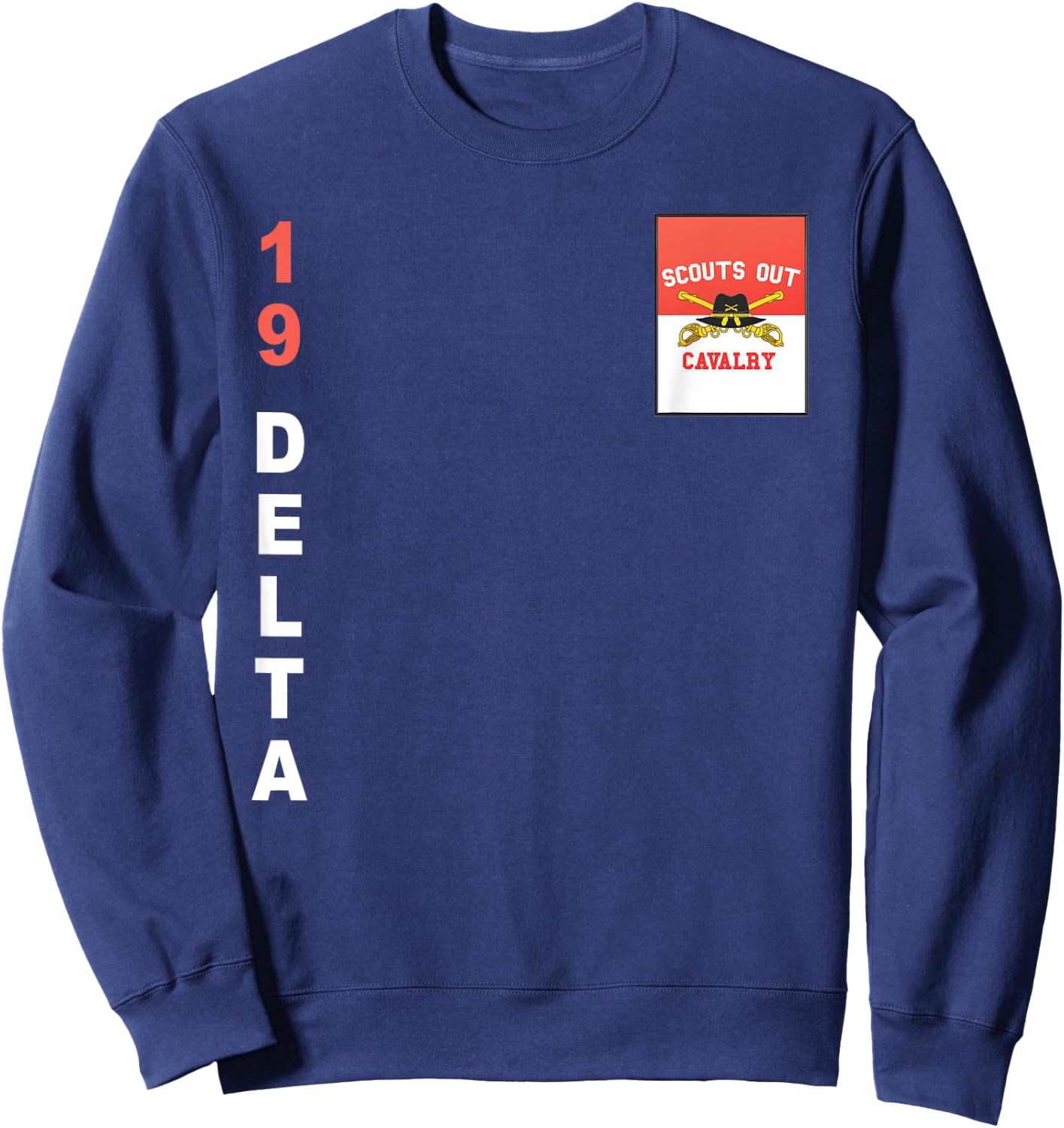 Army 19 Delta Cavalry Scout T Shirt Sweatshirt - Sweatshirt | Navy