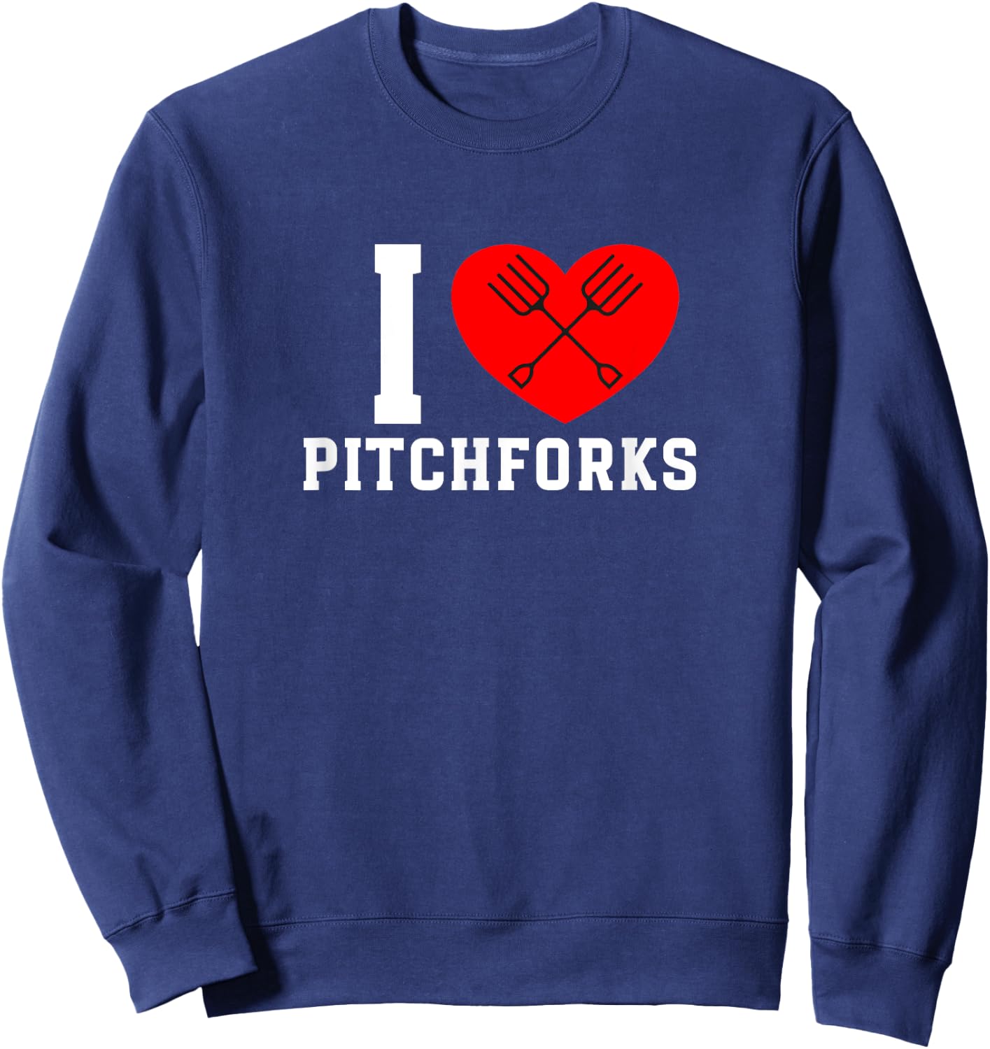 I Love Pitchforks Sweatshirt - Sweatshirt | Navy