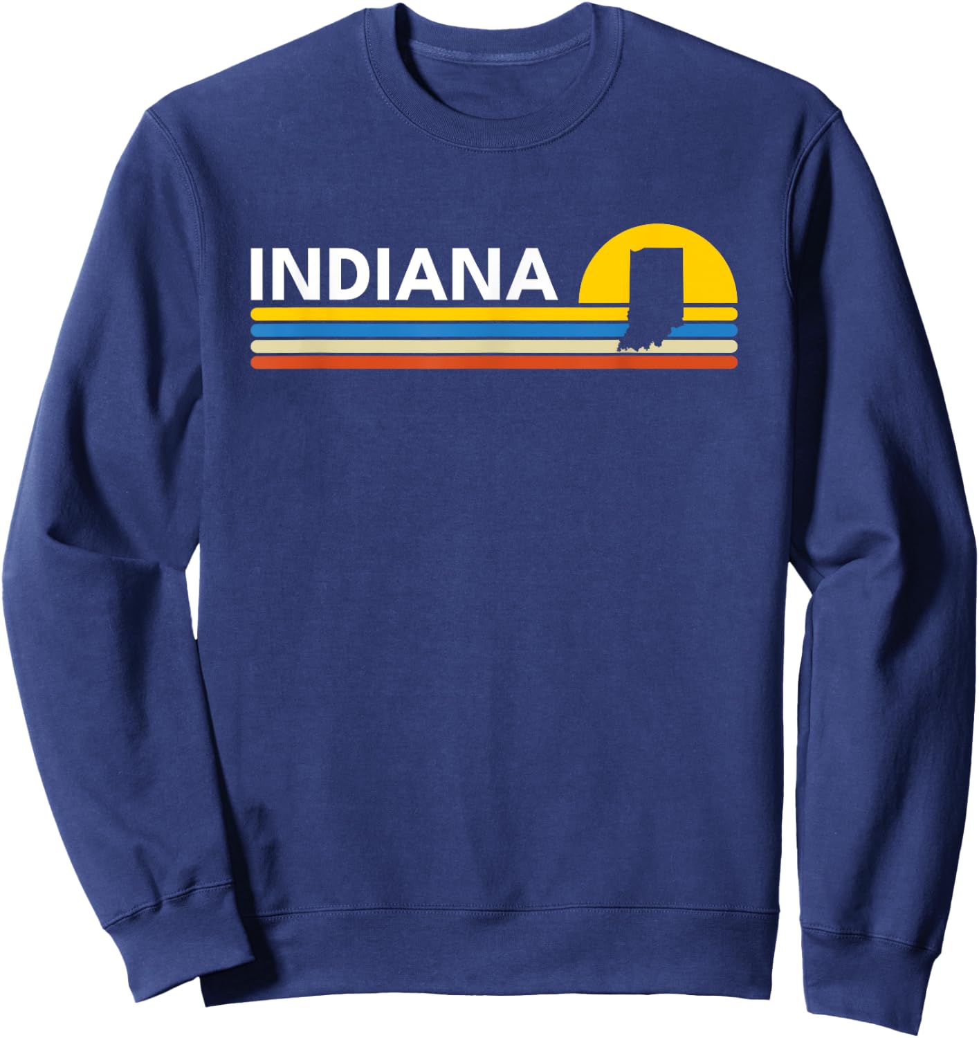 Indiana Map Souvenirs Vintage Retro Sweatshirt - Sweatshirt | Navy