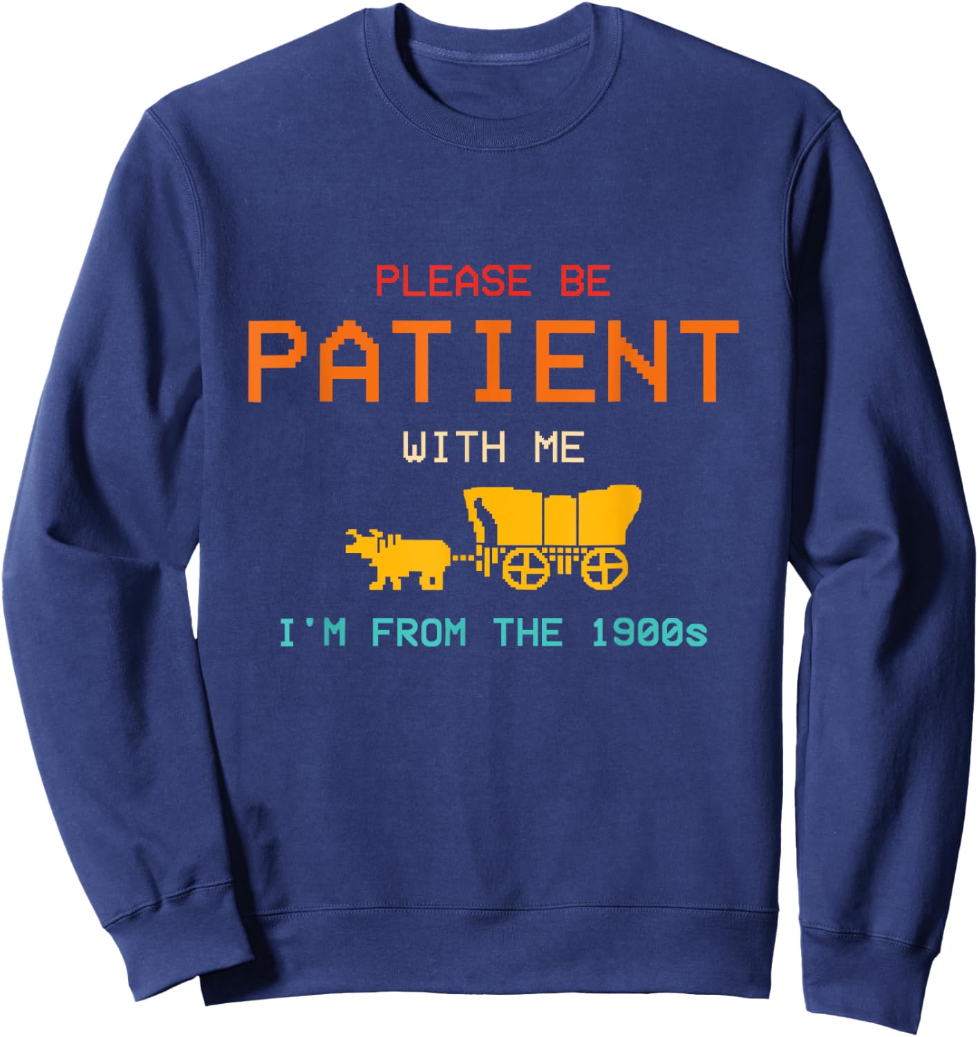 Get In Loser We're Going To Die Of Dysentery Oregon Trail Sweatshirt - Sweatshirt | Navy