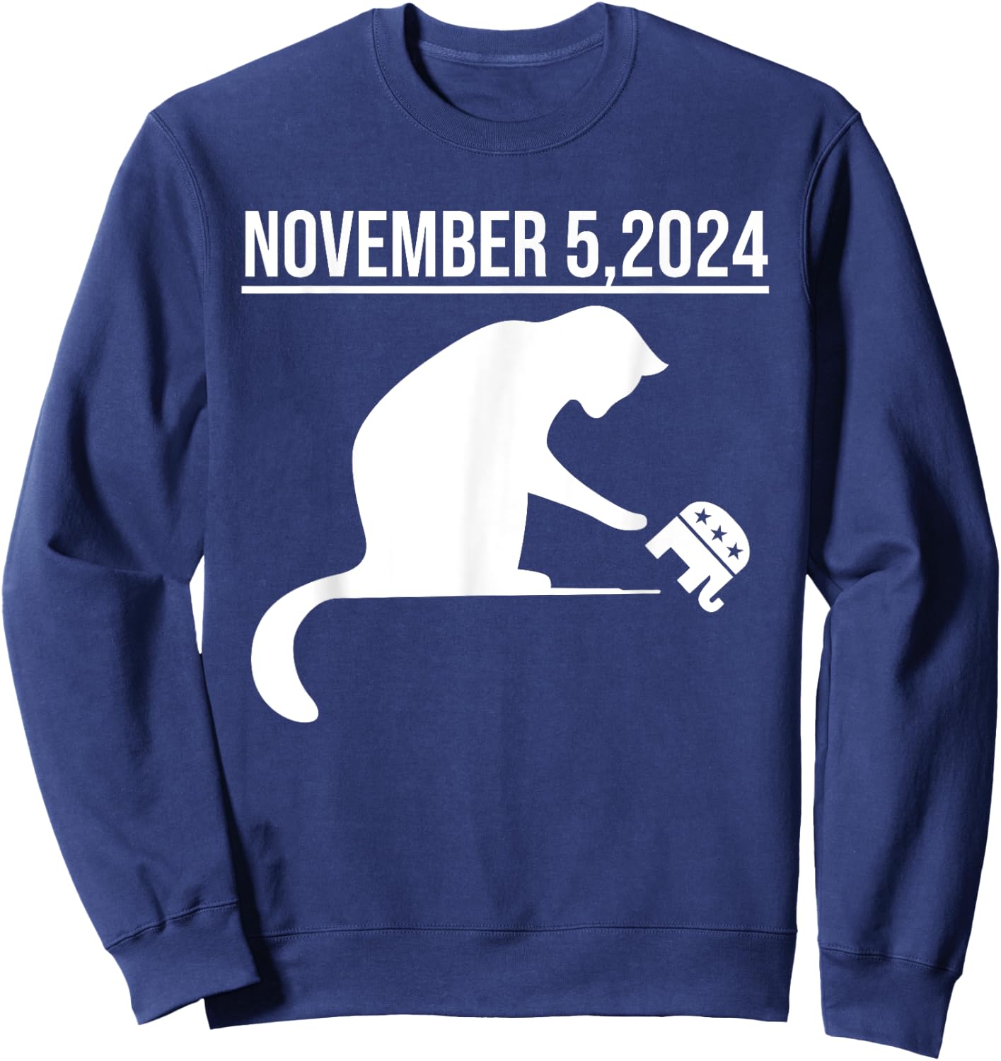 November 5 2024 The Revenge Of The Cat Ladies Cats Kamala Sweatshirt - Sweatshirt | Navy