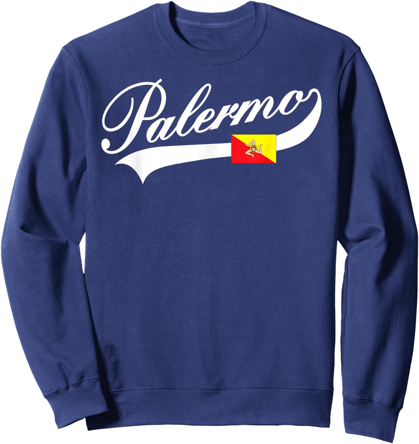 Palermo Sicily Flag Heritage T Shirt Sweatshirt - Sweatshirt | Navy