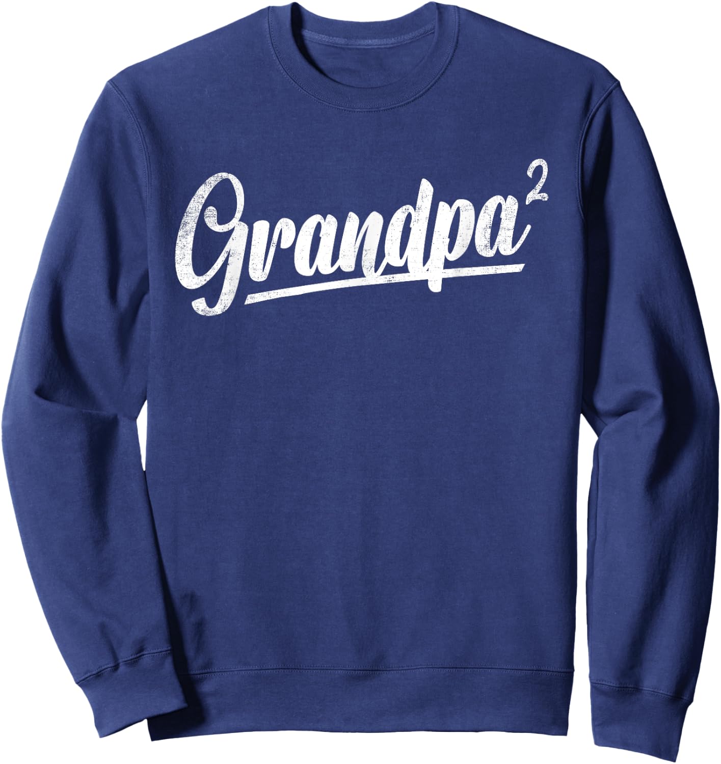 Grandpa Of 2 Two Squared 2 Grandkids Pregnancy Announcement Sweatshirt - Sweatshirt | Navy
