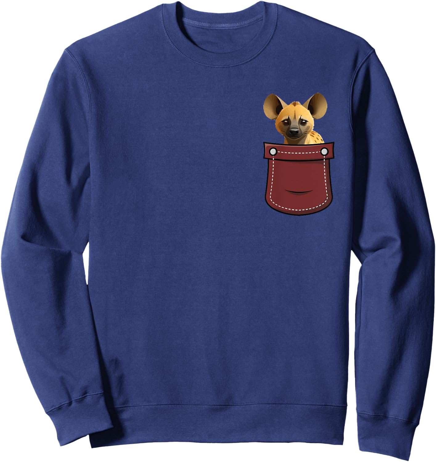 Painted Dog Lover Hunting African Wild Dog Gifts -Adults -Kids Black Short Sleeve African Wild Dog Cartoon Animal Sweatshirt - Sweatshirt | Navy