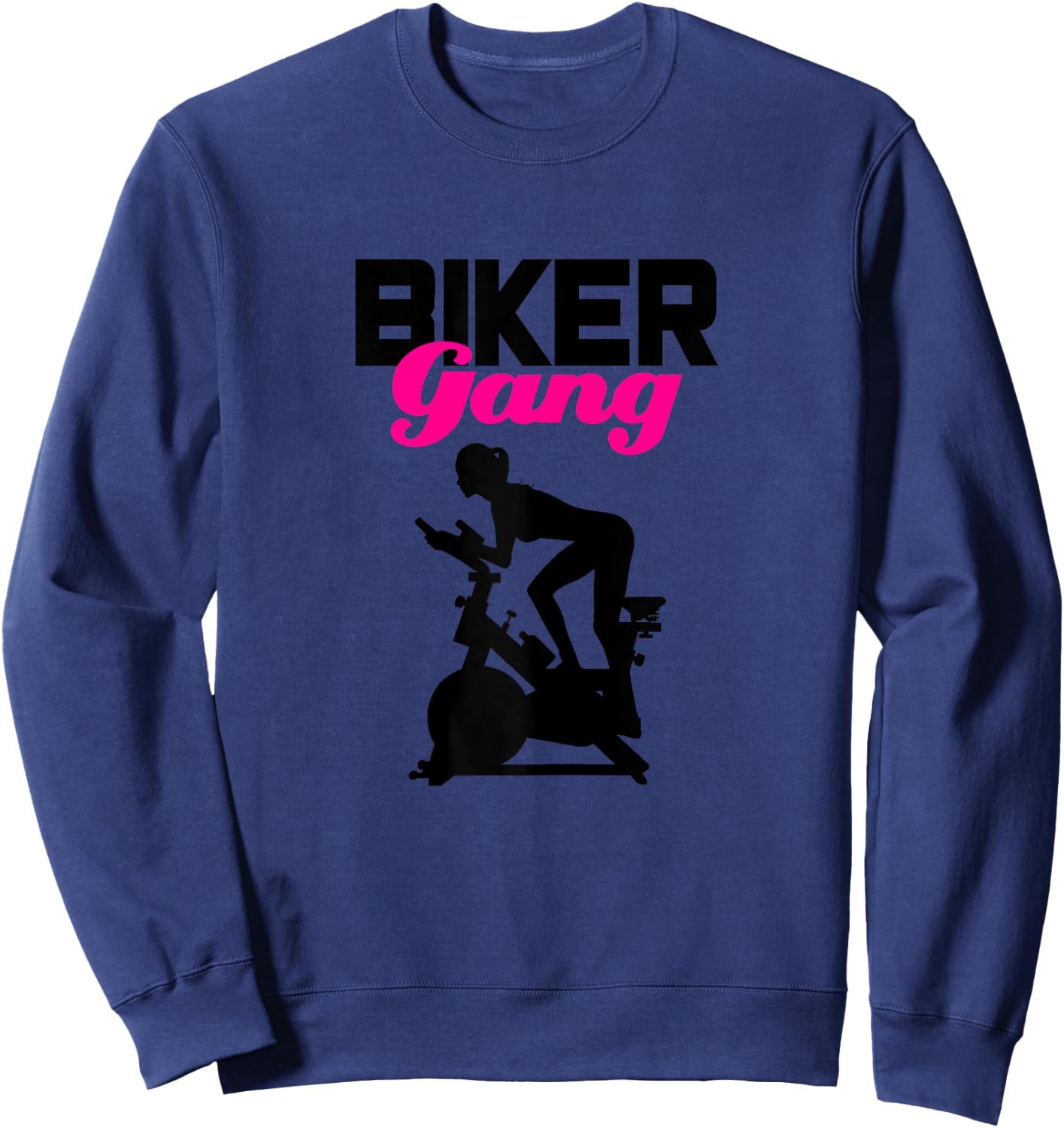 Biker Gang Spinning Spin Indoor Cycling Gym Workout Sweatshirt - Sweatshirt | Navy