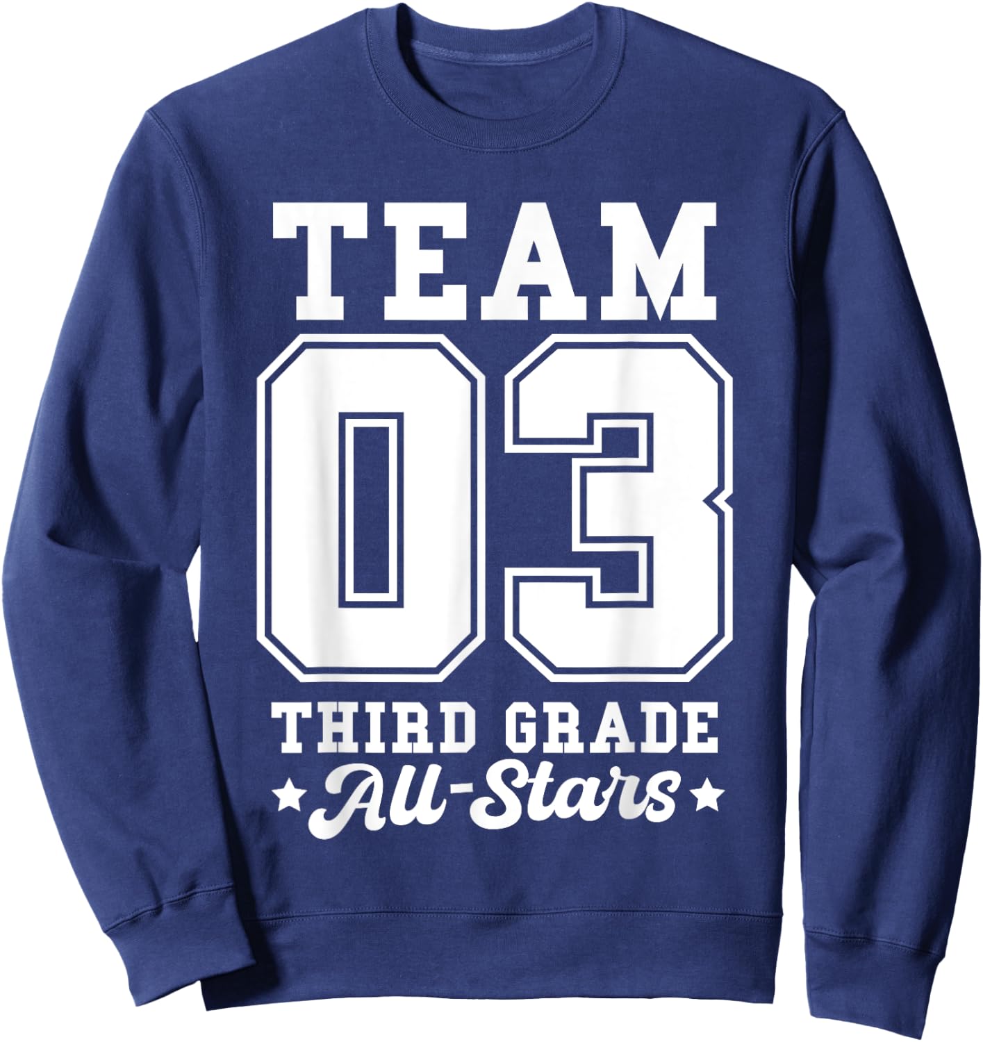 Team 3rd Grade All-Stars Back To School Sports Jersey Sweatshirt - Sweatshirt | Navy