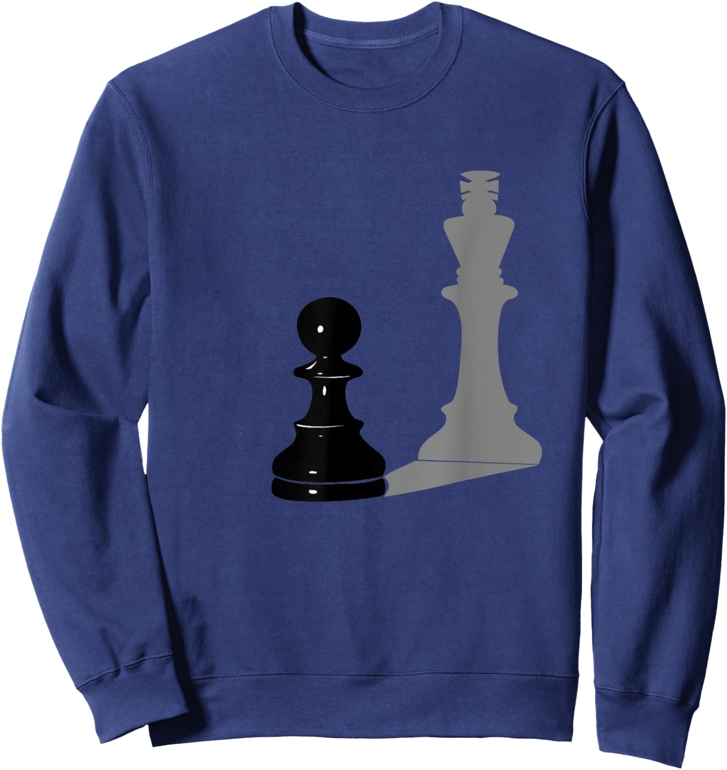 Chess Pawn with King Shadow Sweatshirt - Sweatshirt | Navy