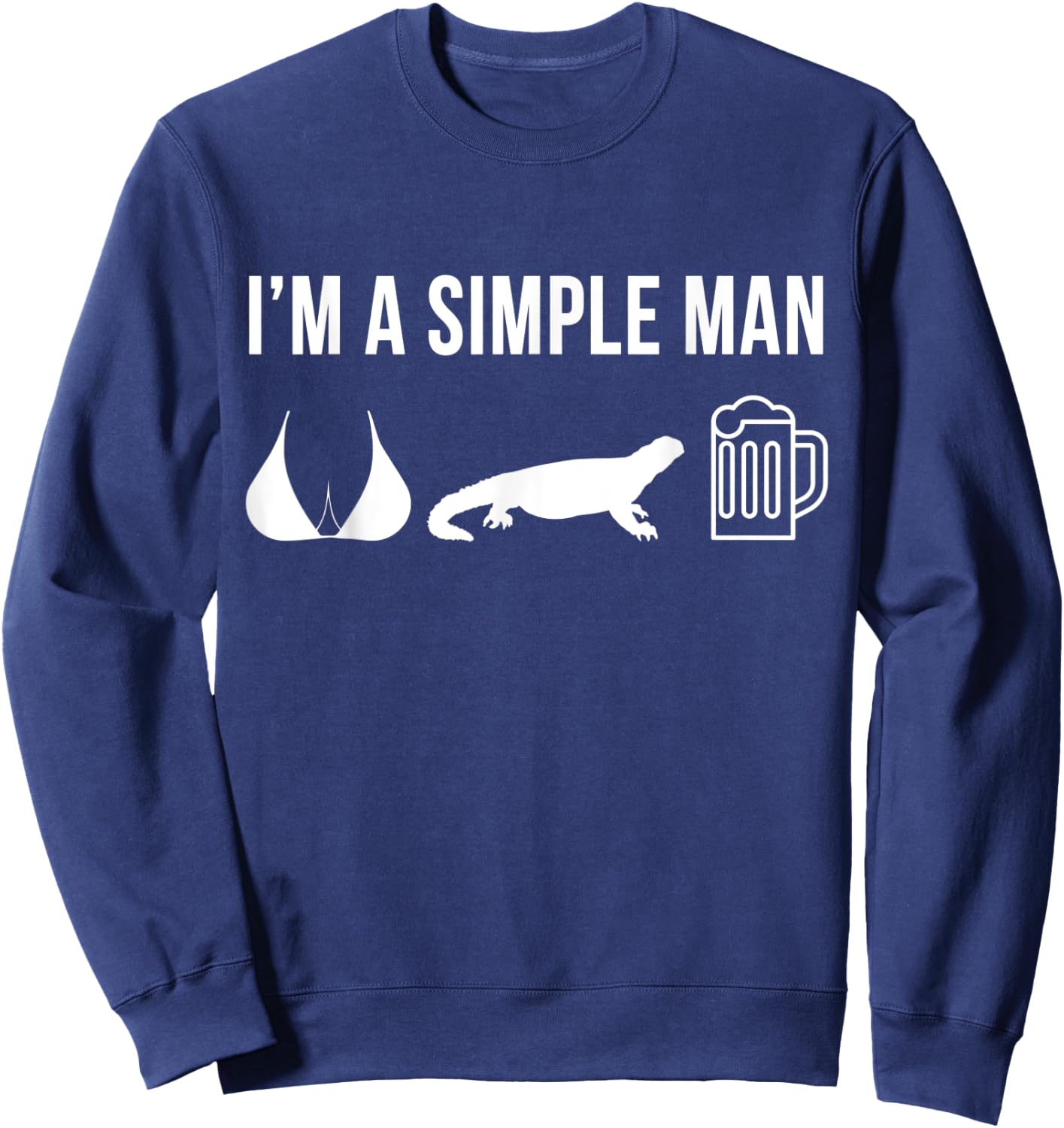 Funny Pet Uromastyx Lizard Reptile Zoo Simple Man Sweatshirt - Sweatshirt | Navy