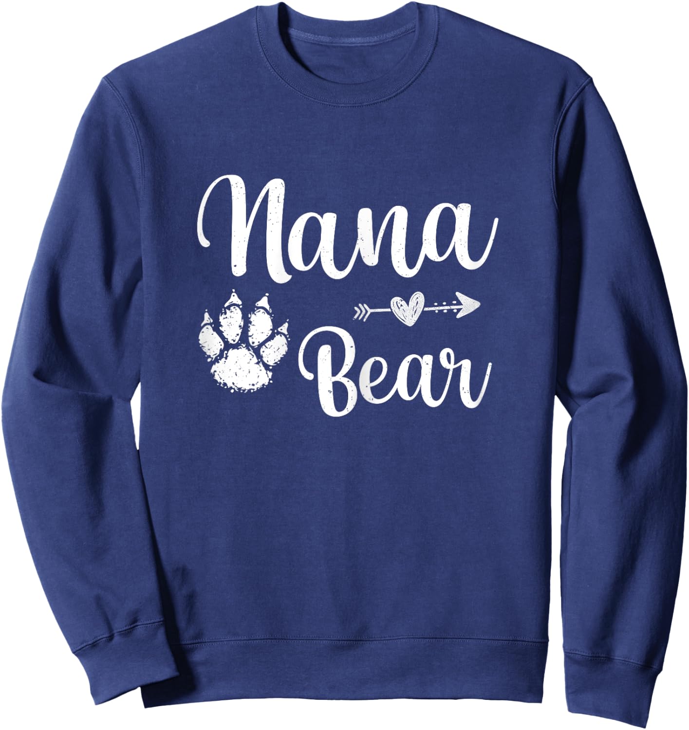 Cute Nana Bear Happy Mothers Day Nana Bear Paw Print Women Sweatshirt - Sweatshirt | Navy