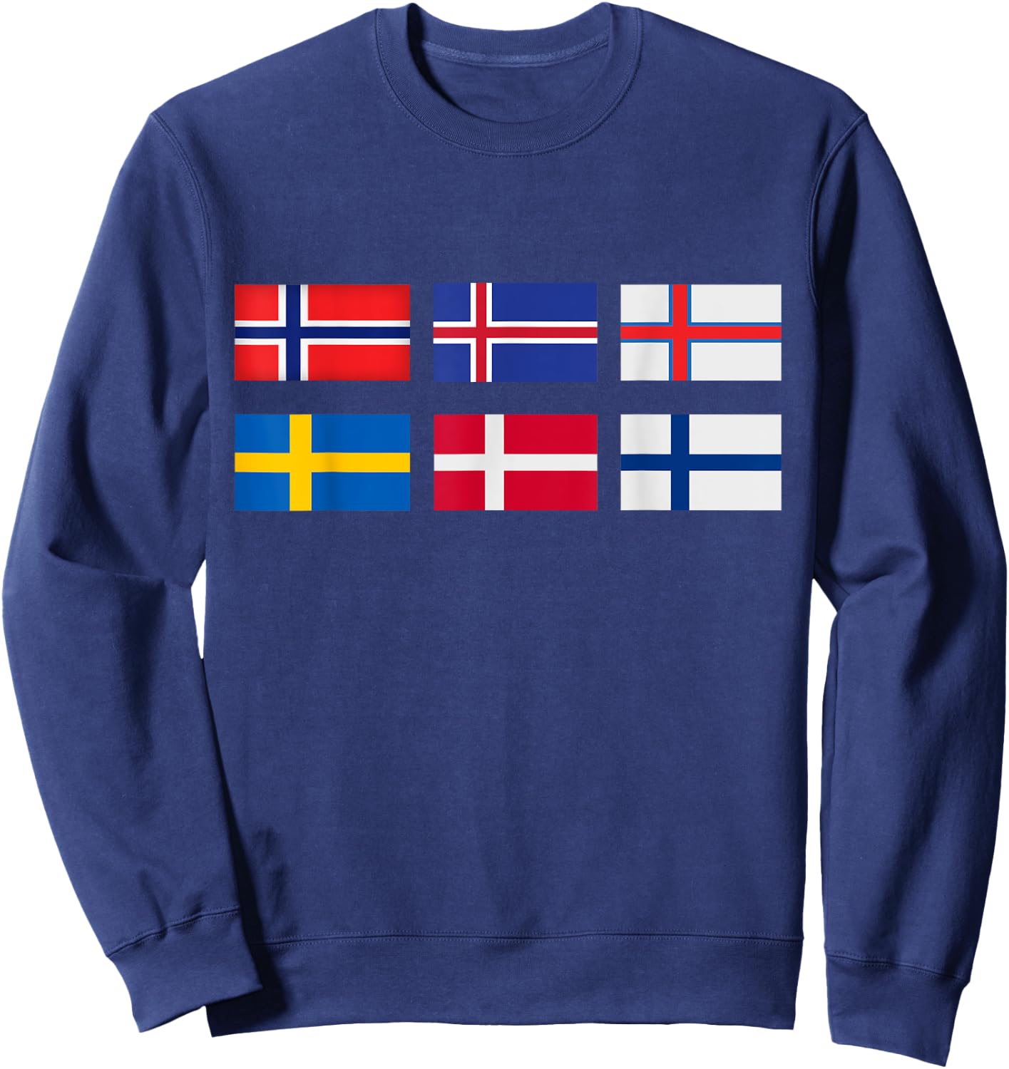 Scandinavia flag, the Nordic country's flag, Northern Europe Sweatshirt - Sweatshirt | Navy