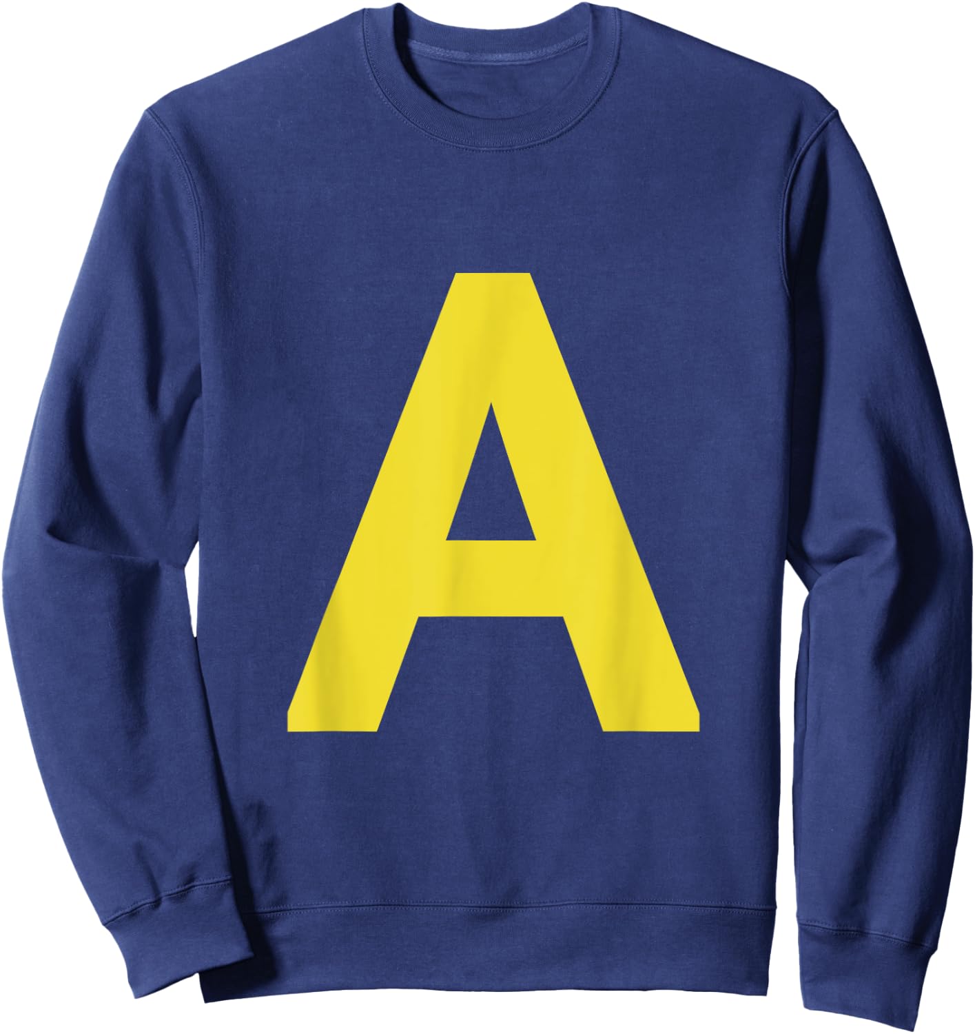 letter A funny chipmunk group matching halloween costume Sweatshirt - Sweatshirt | Navy