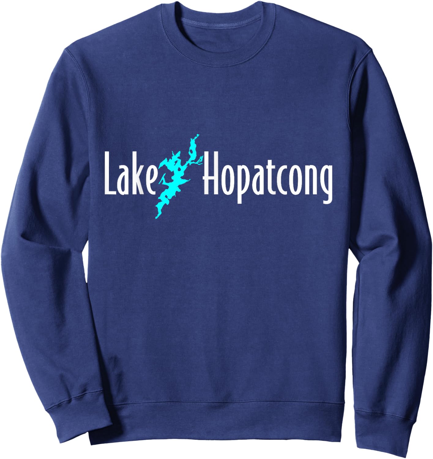 Minimalist Lake Hopatcong - New Jersey Sweatshirt - Sweatshirt | Navy