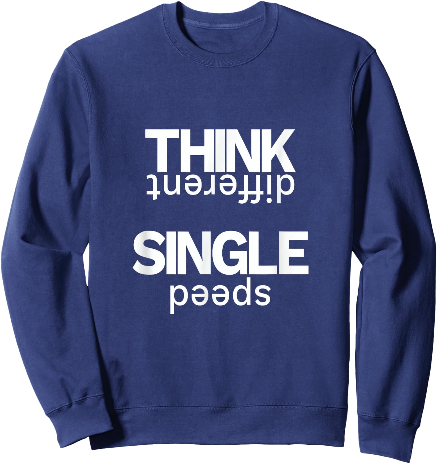 Single Speed Fixie Bike Sweatshirt - Sweatshirt | Navy