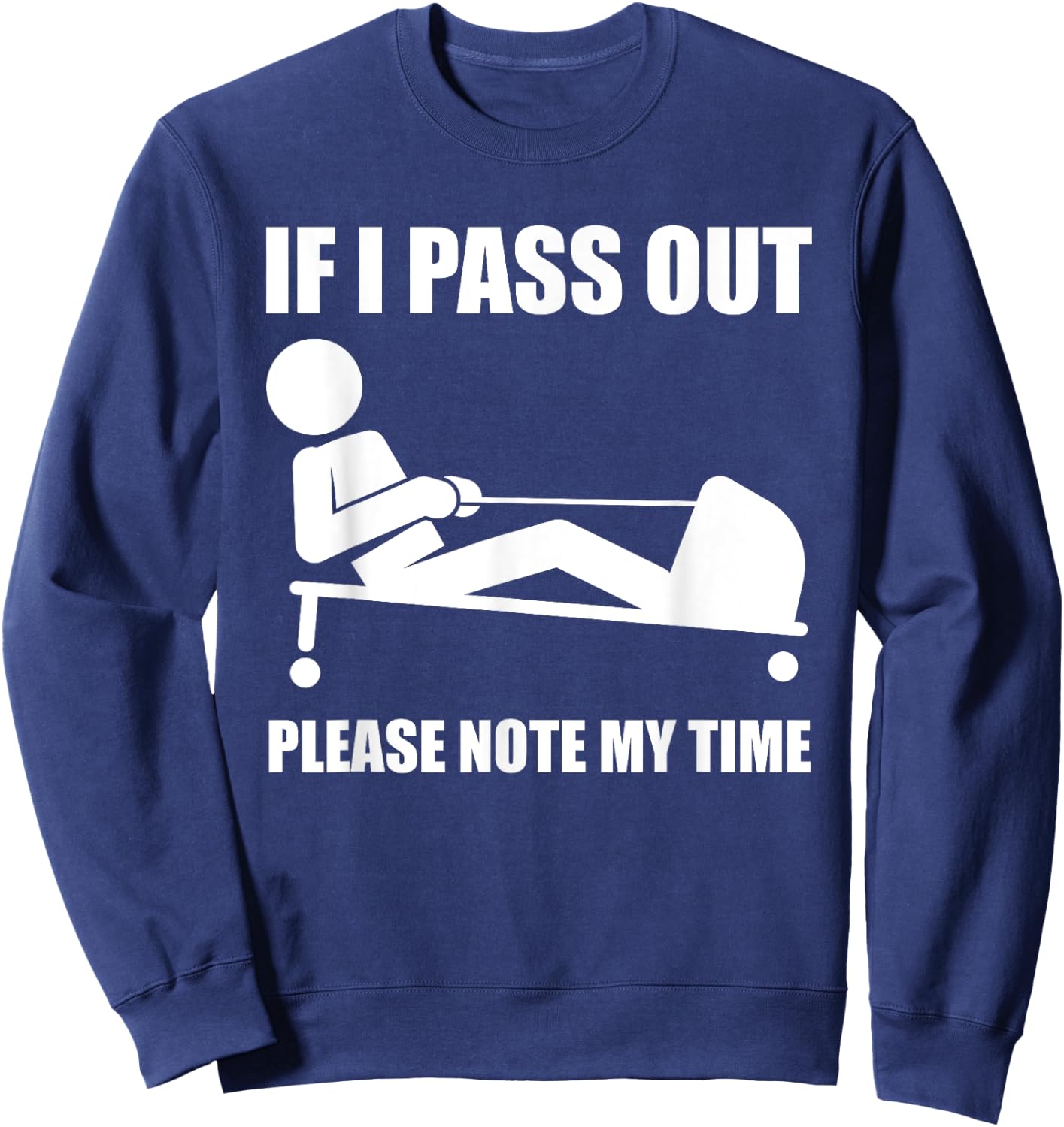 Awesome Workout Fitness Enthusiasts Gift Men Women Funny Ergometer Rowing Exercise ERG Machine Lover Gag Outfit Sweatshirt - Sweatshirt | Navy