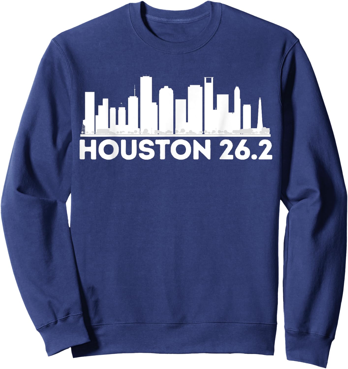 Houston Running Race 26.2 Full Marathon Runner Sweatshirt - Sweatshirt | Navy
