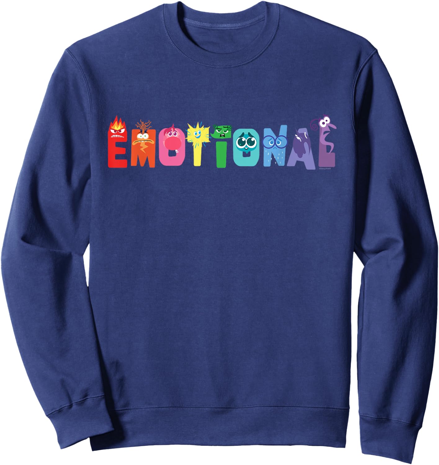 Disney and Pixar’s Inside Out 2 Emotions Feeling Emotional Sweatshirt - Sweatshirt | Navy