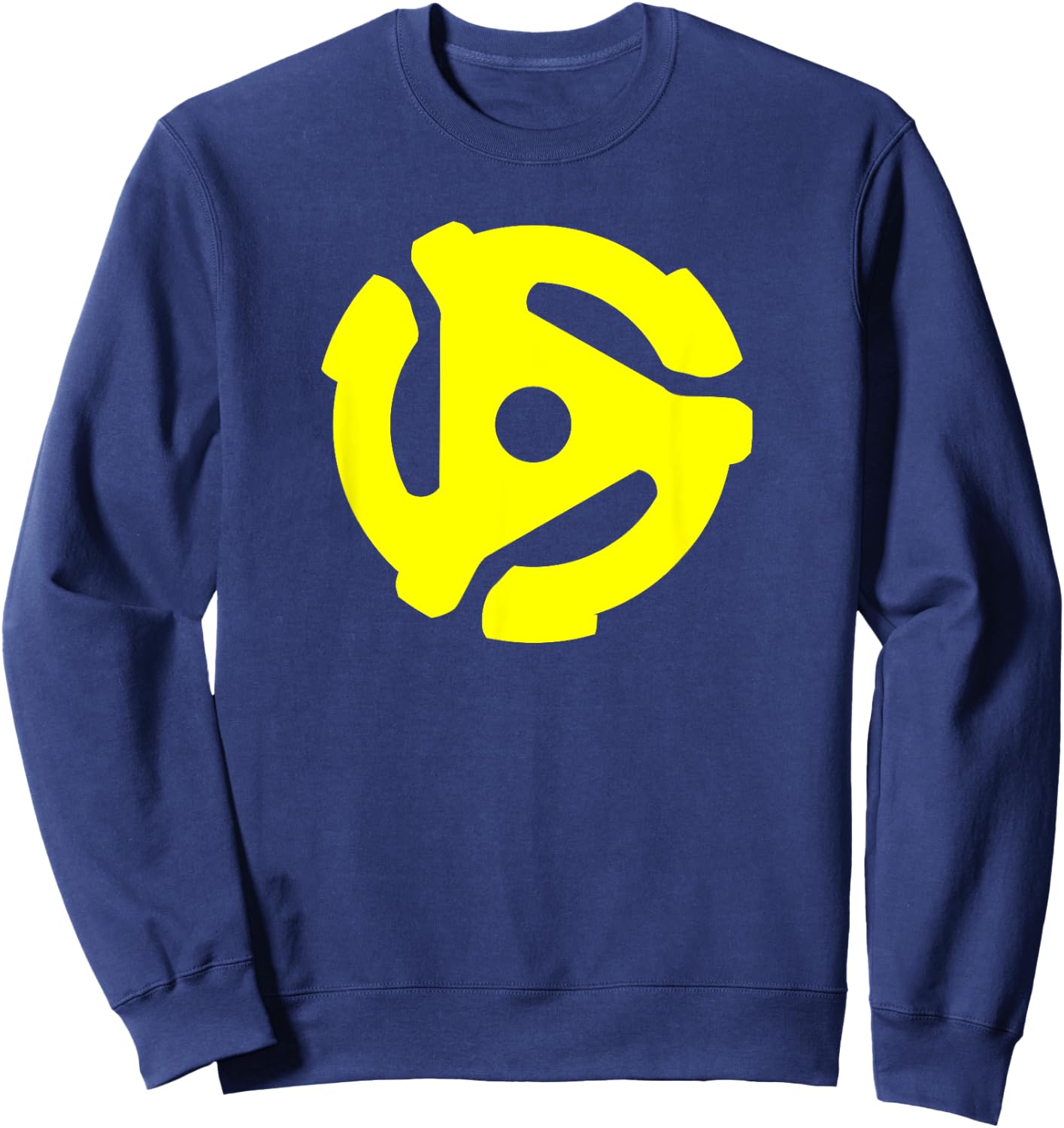 45 RPM Adapter Vinyl Music Authentic Sounds Sweatshirt - Sweatshirt | Navy