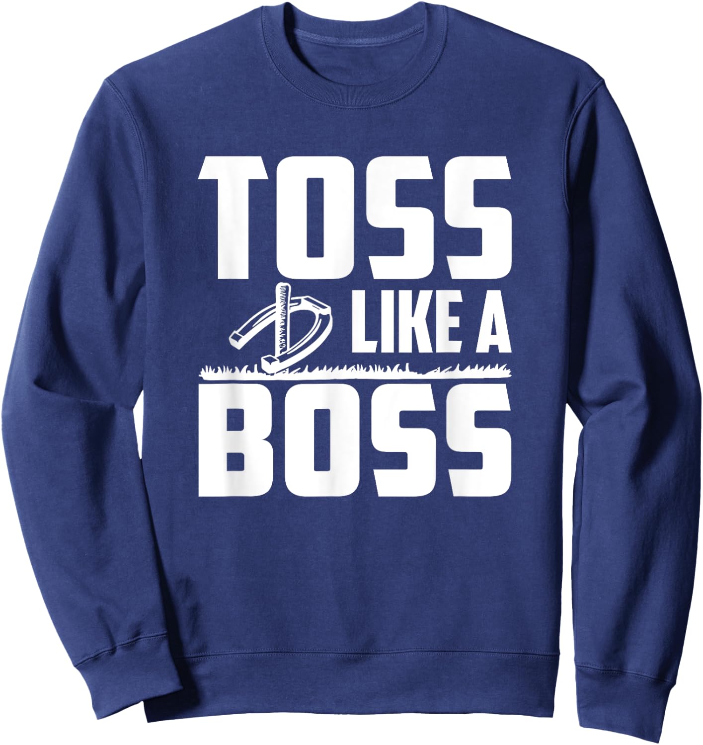 Toss Like A Boss - Horseshoe Pitcher Sweatshirt - Sweatshirt | Navy