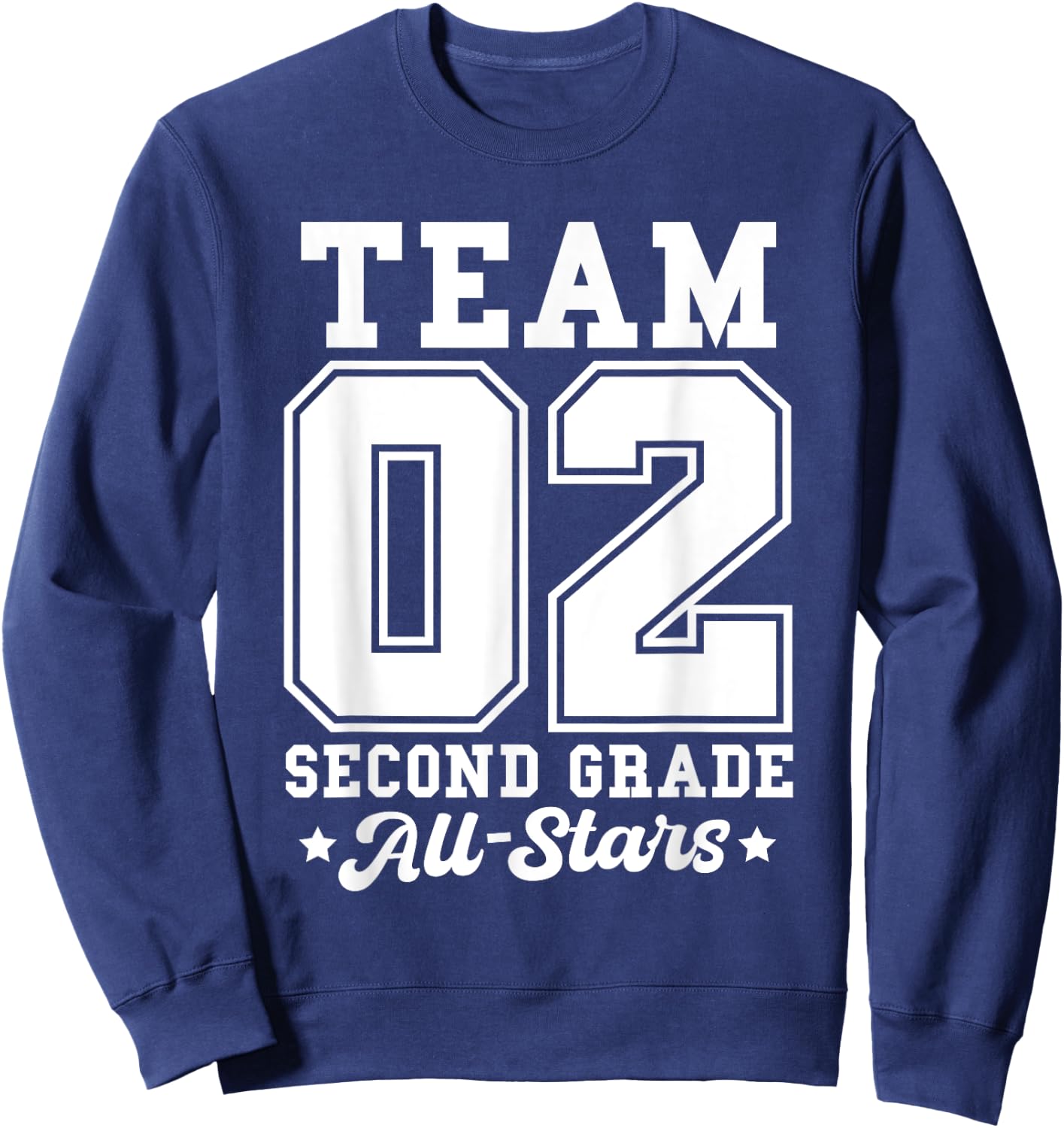 Team 2nd Grade All-Stars Back To School Sports Jersey Sweatshirt - Sweatshirt | Navy