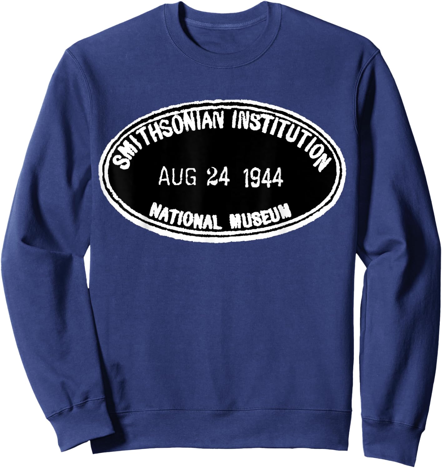 Smithsonian Institution Library 1944 Book Stamp Sweatshirt - Sweatshirt | Navy