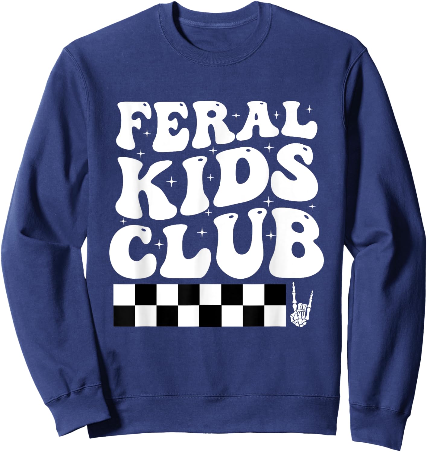 Funny Feral Kids Club Sweatshirt - Sweatshirt | Navy
