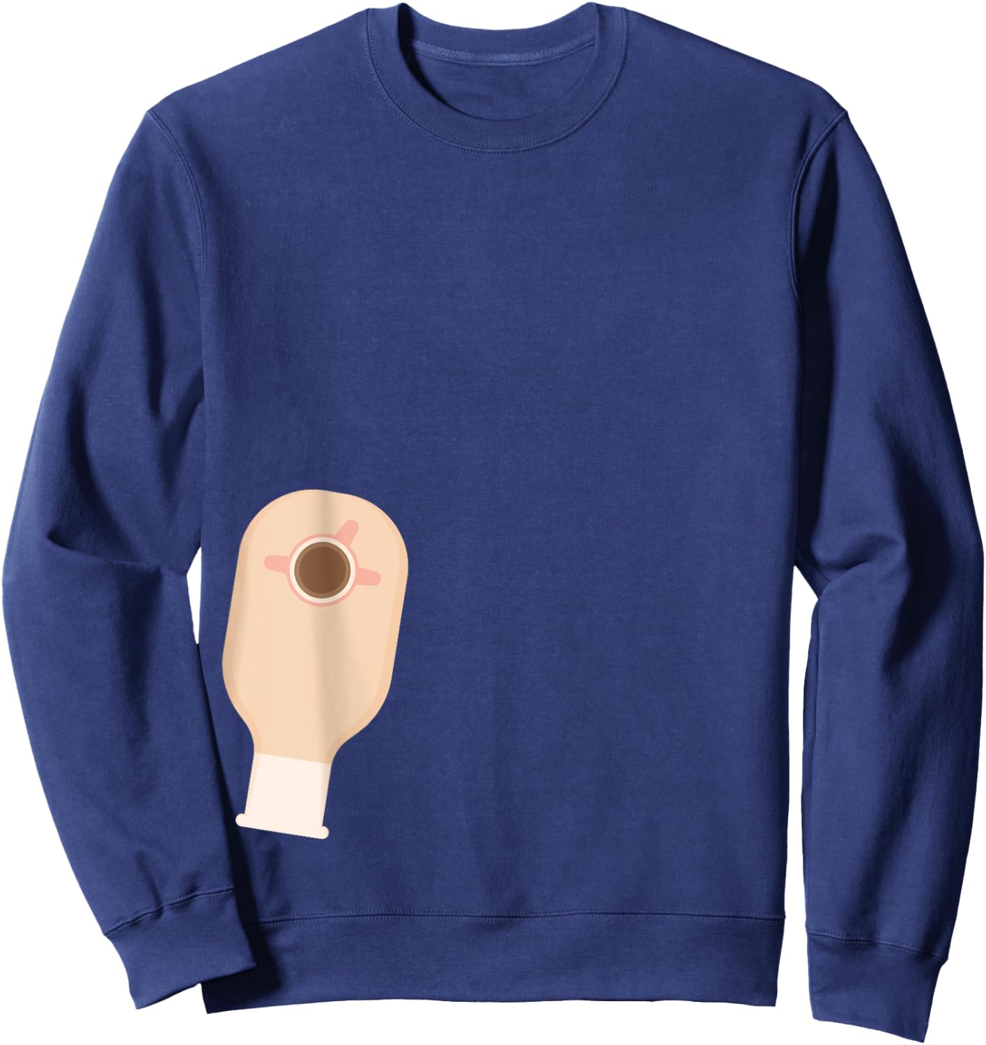 Funny Diverticulitis Bowel Cancer, IBD Ostomy Colostomy Bag Sweatshirt - Sweatshirt | Navy