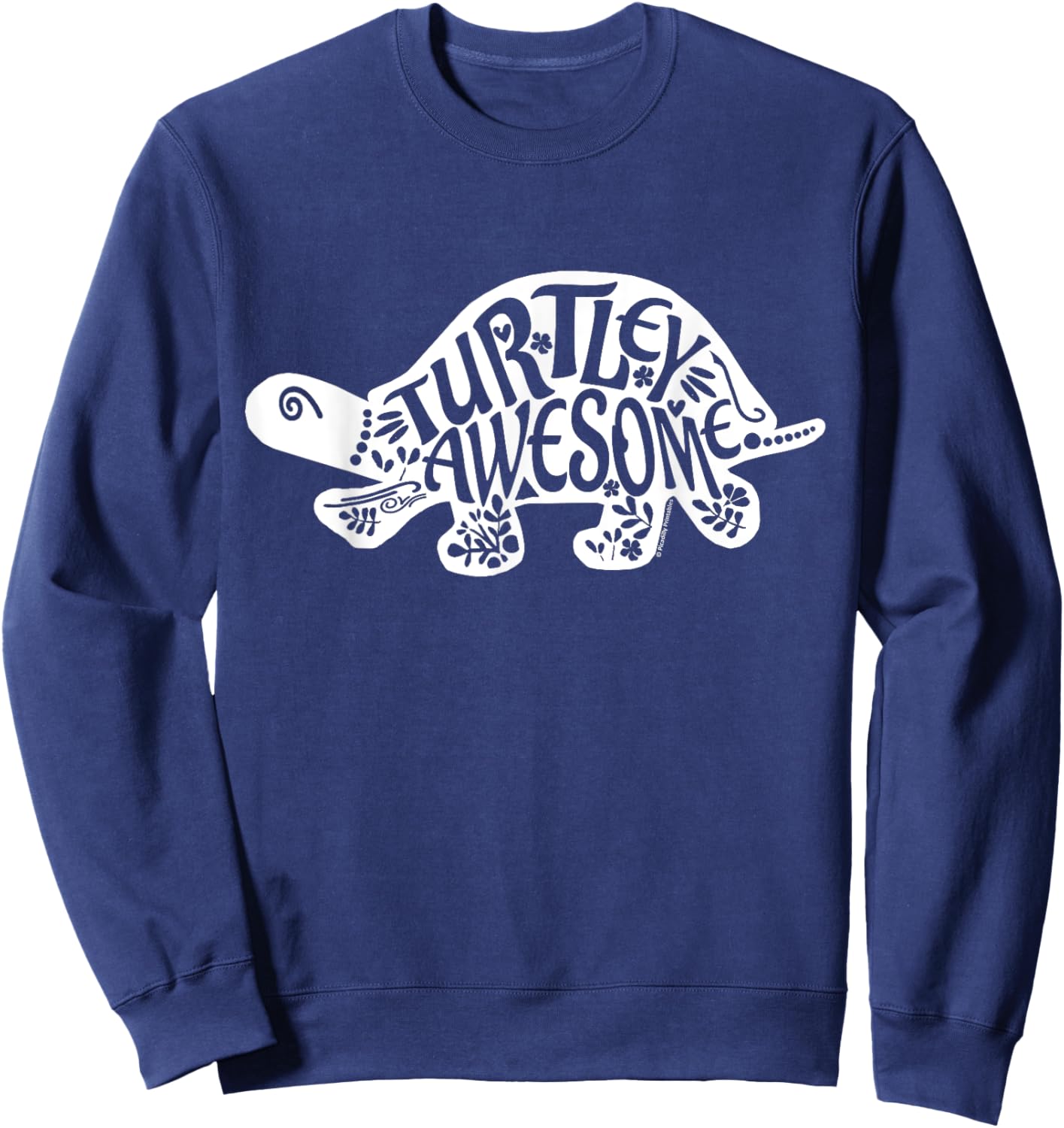 Turtley Awesome Tortoise Funny Turtle Pun Sulcata Sweatshirt - Sweatshirt | Navy