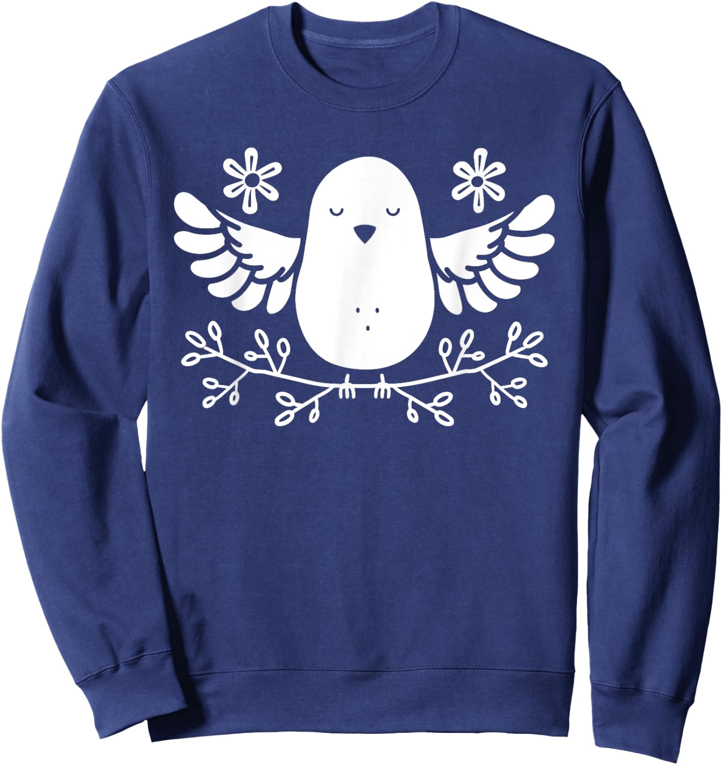 Bird small Dove of peace minimalist simple Dove Sweatshirt - Sweatshirt | Navy