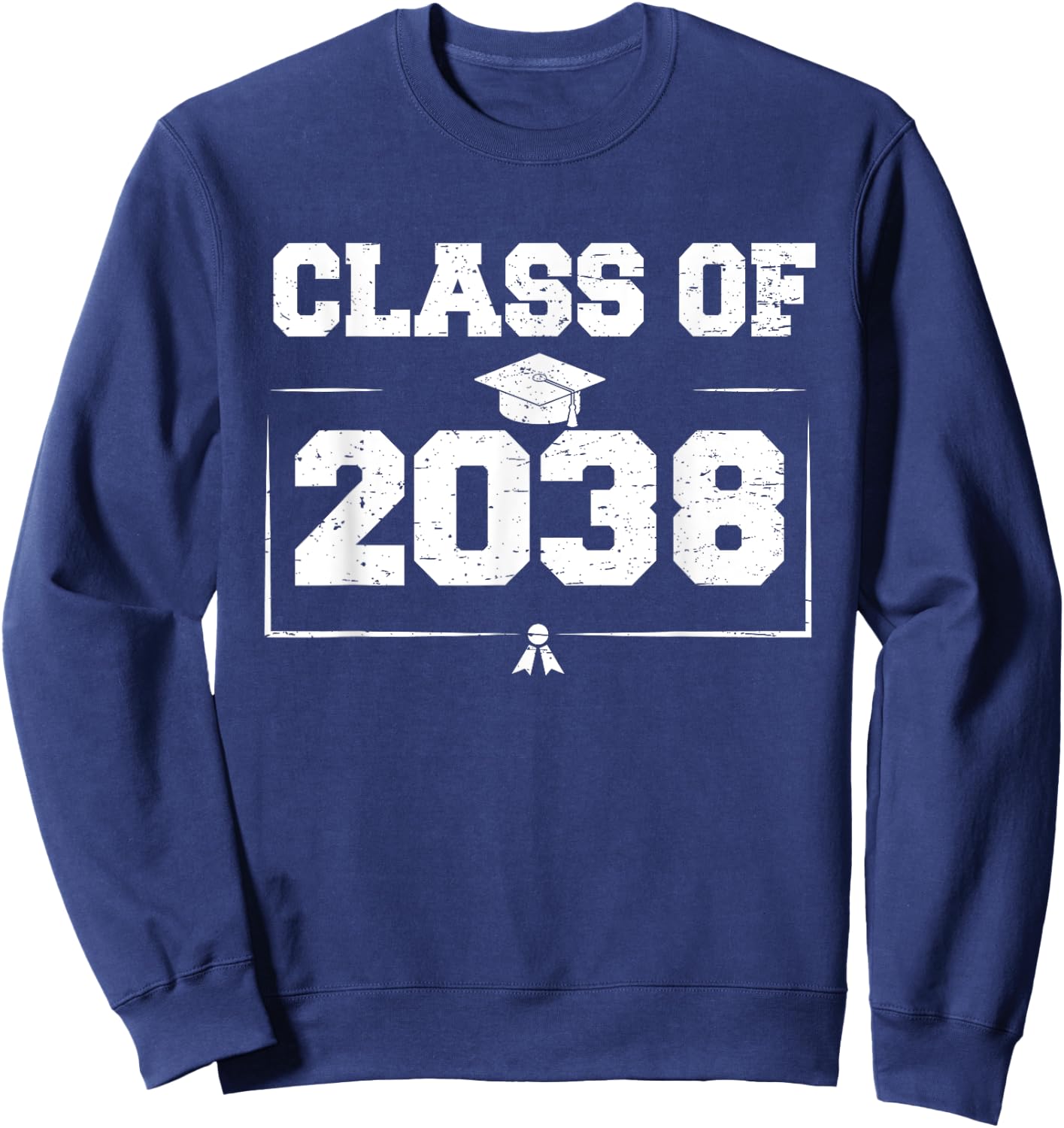 Class of 2038 Grow With Me Back to School Graduation 2038 Sweatshirt - Sweatshirt | Navy
