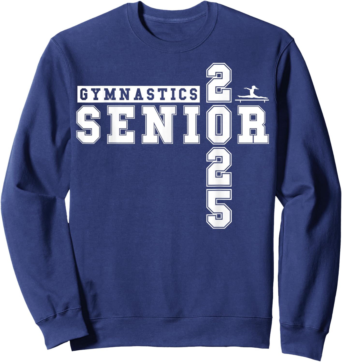 Gymnastics Senior Night Gymnastics Senior 2025 Graduation 2 Sweatshirt - Sweatshirt | Navy