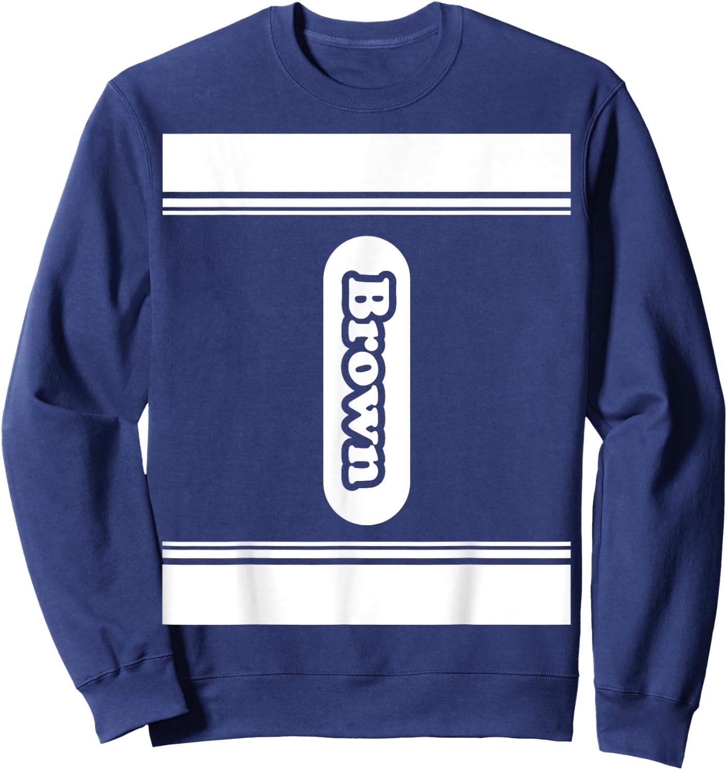 Brown Crayon Halloween Matching Costume Toddlers Kids Sweatshirt - Sweatshirt | Navy