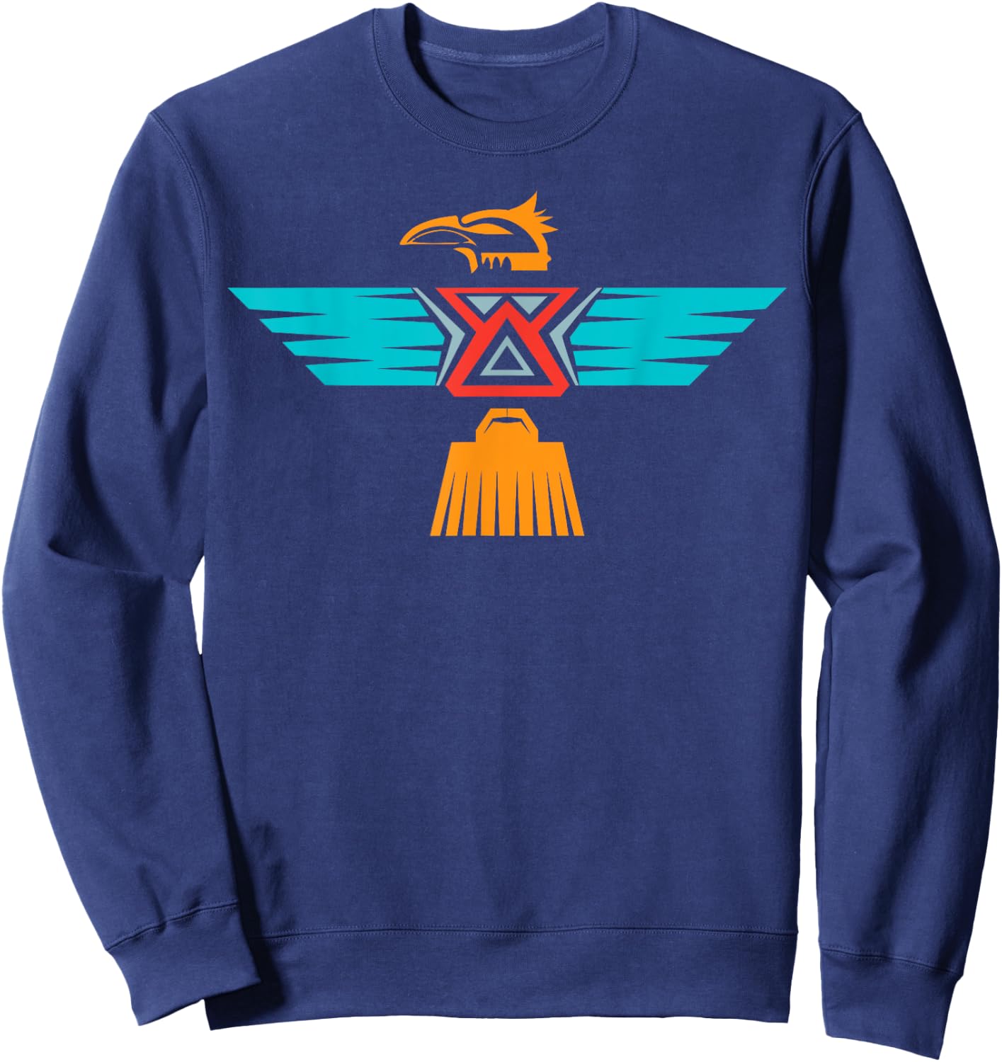 InGENIUS Native American Indian Day Shirts & Gifts Thunderbird Tribal Art Aztec - -Adults, Black, Small Sweatshirt - Sweatshirt | Navy