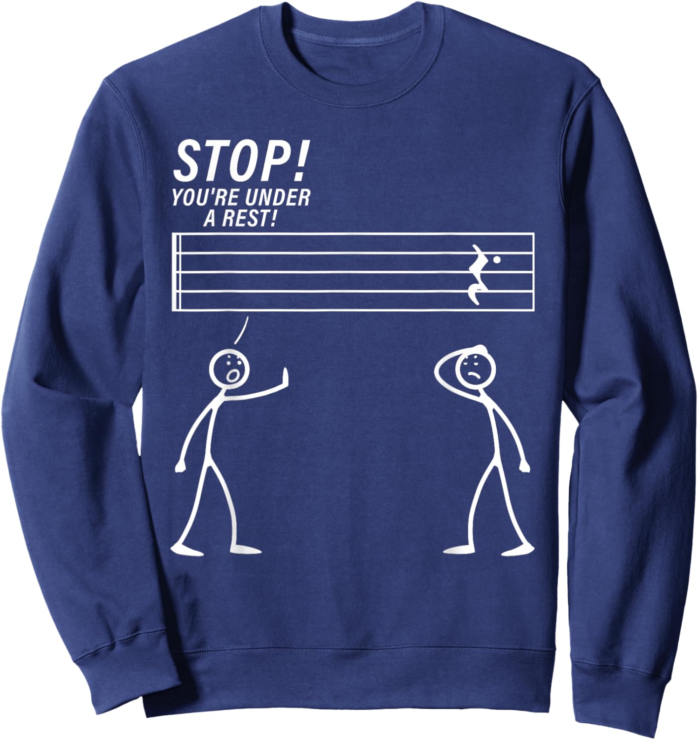 Funny Music Design Women Music Teacher Music Lover Sweatshirt - Sweatshirt | Navy