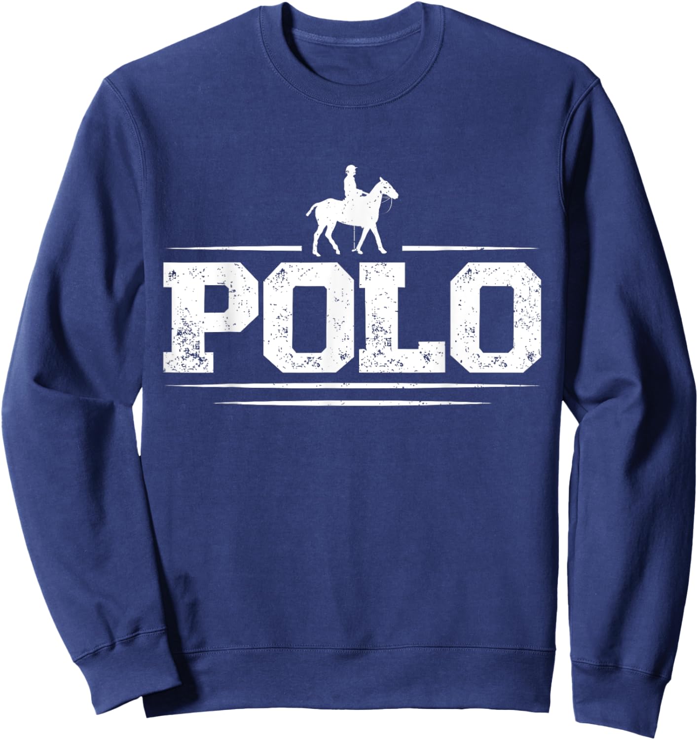 Polo Players Horseback Riding Horse Equestrian Sports Sweatshirt - Sweatshirt | Navy